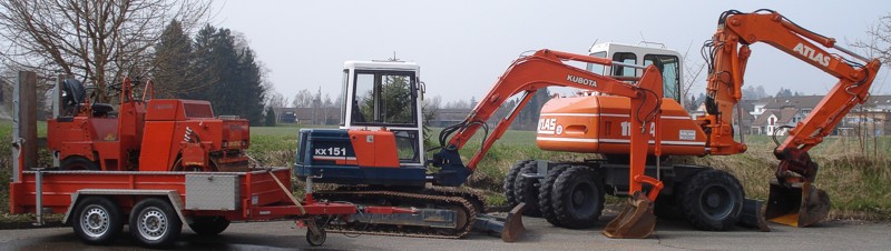 Hefti Baumaschinen und Krane Verkauf, Vermietung,  Service, Montage